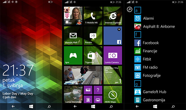 Microsoft Lumia 640 работает под управлением Windows Phone 8